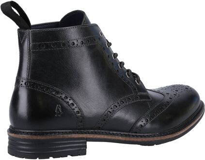 Hush Puppies Joshua Leer Heren Zwart Laarzen