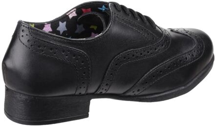Hush Puppies Kada Junior Leren Meisjes Zwarte Brogues - EU 37 / UK 4