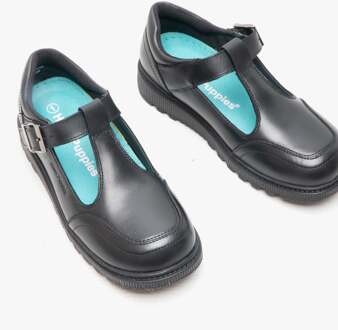 Hush Puppies Kerry Senior Meisjes Zwart Leren Schoenen