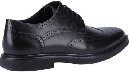 Hush Puppies Kingston Leren Heren Zwarte Brogues Schoenen - EU 47.5 / UK 12