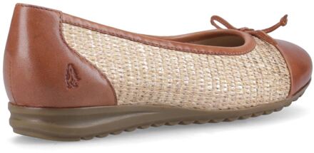 Hush Puppies Laurie Neuskap Leer Vrouwen Tan Standaard Ballerina's - maat Bruin