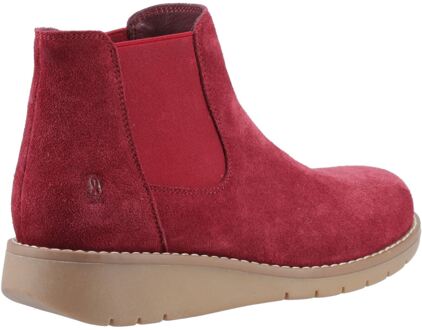 Hush Puppies Leonie Suède Dames Bordo Platte Chelsea Boots Rood - EU 38 / UK 5