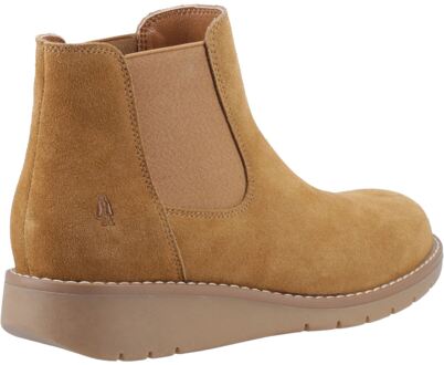 Hush Puppies Leonie Suède Dames Tan Platte Chelsea Boots Bruin - EU 37 / UK 4