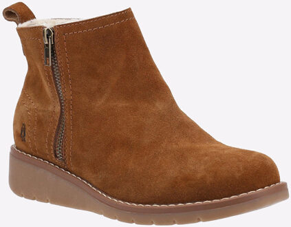 Hush Puppies Libby Suède Dames Laarzen In Het Tan Bruin