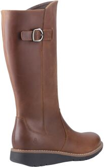 Hush Puppies Luna Dames Leren Bruine Laarzen