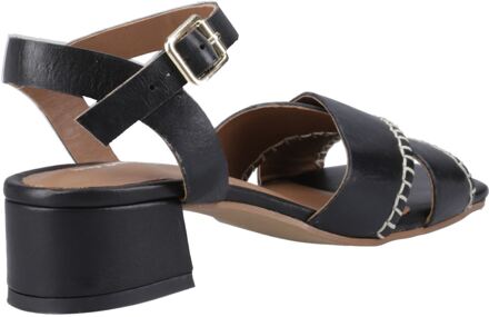 Hush Puppies Lyla Hielend Leer Dames Zwarte Sandalen - EU 38 / UK 5