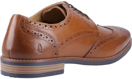 Hush Puppies Mack Leren Heren Tan Brogues Schoenen Bruin - EU 39/ UK 6