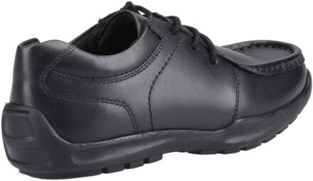Hush Puppies Mackenzie Wallabee Leren Zwarte Veterschoenen Voor Jongens