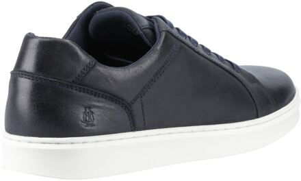 Hush Puppies Madden Heren Sneakers Van Leer In Marineblauw - maat EU 39/ UK 6 Navy