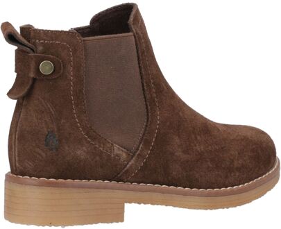 Hush Puppies Maddy Suede Dames Laarzen Chocolade Chocoladebruin