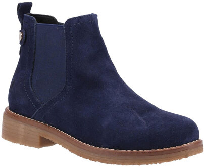 Hush Puppies Maddy Wide Dames Suède Marineblauwe Platte Chelsea Laarzen Navy - EU 37 / UK 4