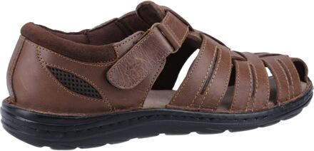 Hush Puppies Mannensandalen Wandelen Albert Vissersleer Klittenbandsluiting zwart - EU 42 / UK 8