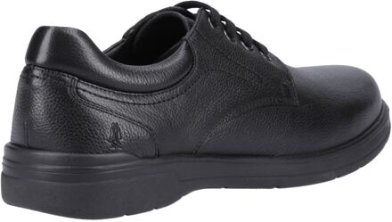 Hush Puppies Marco Leer Heren Zwart Veterschoenen - EU 43 / UK 9