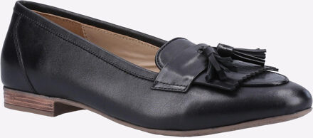 Hush Puppies Marissa Tassel Leren Zwarte Instappers Voor Dames - EU 42 / UK 8