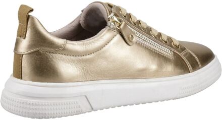 Hush Puppies Martha Leren Dames Gouden Sneakers - EU 37 / UK 4