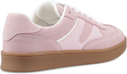 Hush Puppies Maura Suède Dames Roze Sneakers - maat EU 38 / UK 5