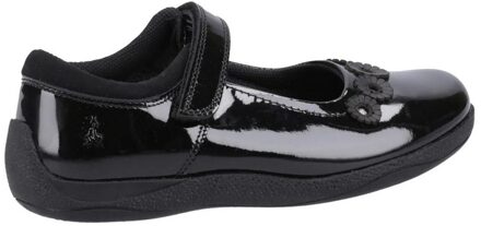 Hush Puppies Meisjes Christina Leren Schoolschoenen (Zwart octrooi) - EU 20 / UK 4