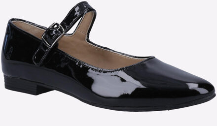 Hush Puppies Melissa Lakleren Damesballerina's Zwart