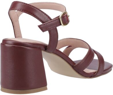 Hush Puppies Nalani Leren Dames Sandalen In Bordeaux Rood - EU 39/ UK 6