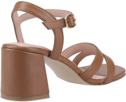 Hush Puppies Nalani Leren Damessandalen In Het Bruin - EU 37 / UK 4