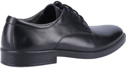 Hush Puppies Neal Leer Heren Zwart Veterschoenen