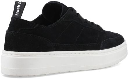 Hush Puppies Nesta Leren Dames Zwarte Standaard Sneakers