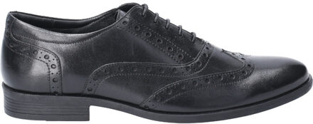 Hush Puppies Oaken Leren Heren Zwarte Brogues Schoenen