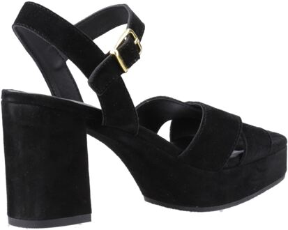 Hush Puppies Ophelia Suède Dames Zwarte Sandalen - EU 36 / UK 3