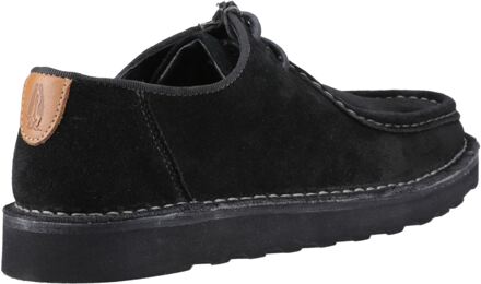 Hush Puppies Otis Suède Heren Zwarte Veterschoenen