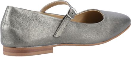 Hush Puppies Pasha Leren Damesschoenen In Loodkleur Zilver - EU 40.5 / UK 7