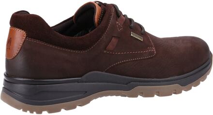 Hush Puppies Pele Leer Heren Bruin Nubuck Veterschoenen