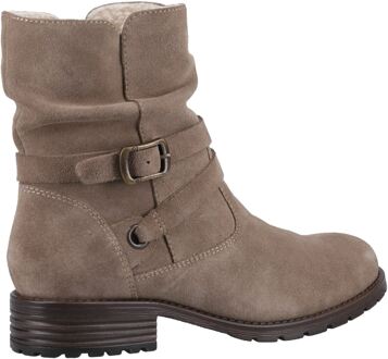 Hush Puppies Piper Leren Vrouwen Laarzen Taupe
