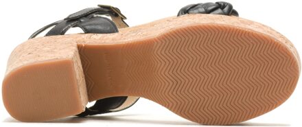 Hush Puppies Poppy Kwartriem Dames Hak Sandalen Zwart - EU 42 / UK 8
