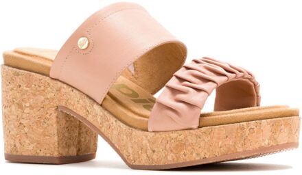 Hush Puppies Poppy Leren Dames Cafe Creme Sandalen Crème - EU 38 / UK 5