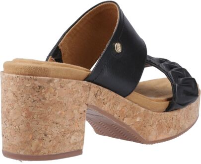 Hush Puppies Poppy Leren Dames Zwarte Sandalen - EU 38 / UK 5
