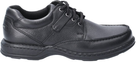 Hush Puppies Randall II Zwarte Leren Veterschoenen Voor Heren