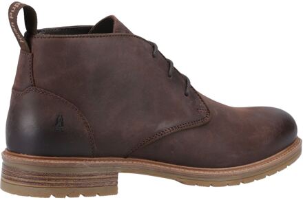 Hush Puppies Ricky Leren Heren Bruine Enkellaarzen