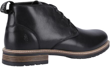 Hush Puppies Ricky Leren Zwarte Enkellaarzen Voor Heren - EU 40.5 / UK 7