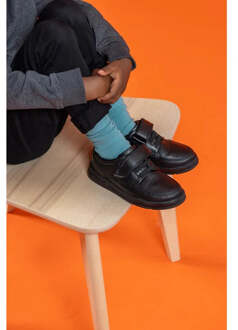 Hush Puppies ROWAN Jongens Leren School schoenen Zwart - EU 28 / UK 10