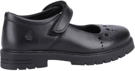 Hush Puppies Sabrina Senior Meisjes Zwart Leren Schoenen - EU 36 / UK 3
