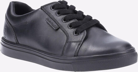 Hush Puppies Sam LEER GEHEUGENSCHUIM Junior Jongens Zwart - EU 17 / UK 1