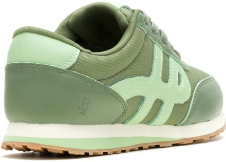 Hush Puppies Seventy8 Dames Sneakers Van Leer In Olijfgroen - EU 38 / UK 5