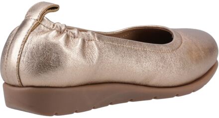 Hush Puppies Skylar Leer Dames Gouden Ballerina's - EU 42 / UK 8
