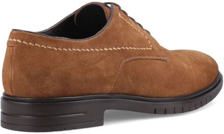 Hush Puppies Sterling Suède Leren Heren Tan Standaard Veterschoenen Bruin
