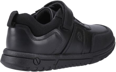 Hush Puppies Sutton Bungee Leren Zwarte Veterschoenen Voor Jongens - EU 34 / UK 2