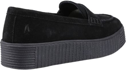 Hush Puppies Tamara Suède Dames Zwarte Instappers