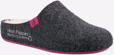 Hush Puppies The Good Dames Pantoffels In Antraciet - maat Grijs