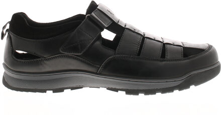 Hush Puppies Touch Close Herensandalen Rucker Leer Vissersmodel Zwart