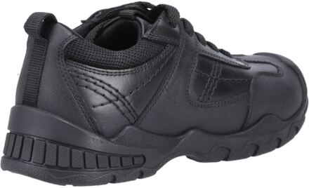 Hush Puppies Travis SNR Leren Zwarte Veterschoenen Voor Jongens