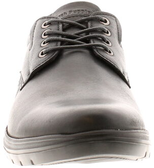 Hush Puppies Triton Zwarte Leren Veterschoenen Voor Heren - EU 42 / UK 8